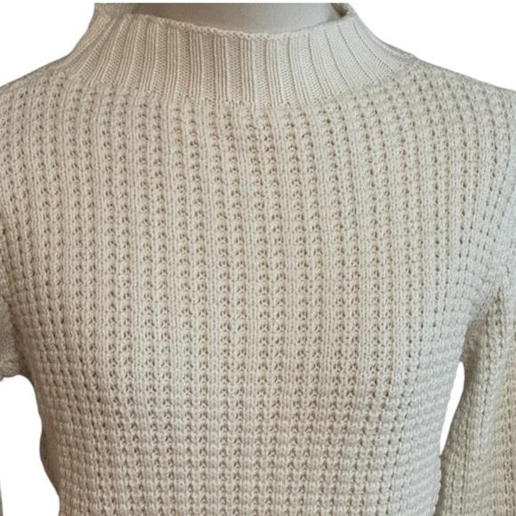 THEORY Cream Ivory Cashmere Sweater Size P XS TP Knit VALRITA Cashcotton Casual - Picture 2 of 6